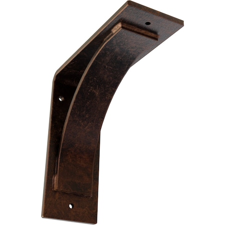 Ekena Millwork Morris Steel Bracket, Antiqued Copper 3"W x 8"D x 8"H BKTM03X08X08MOACO
